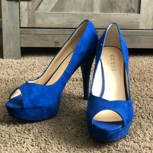 Guess Blue Suede heels